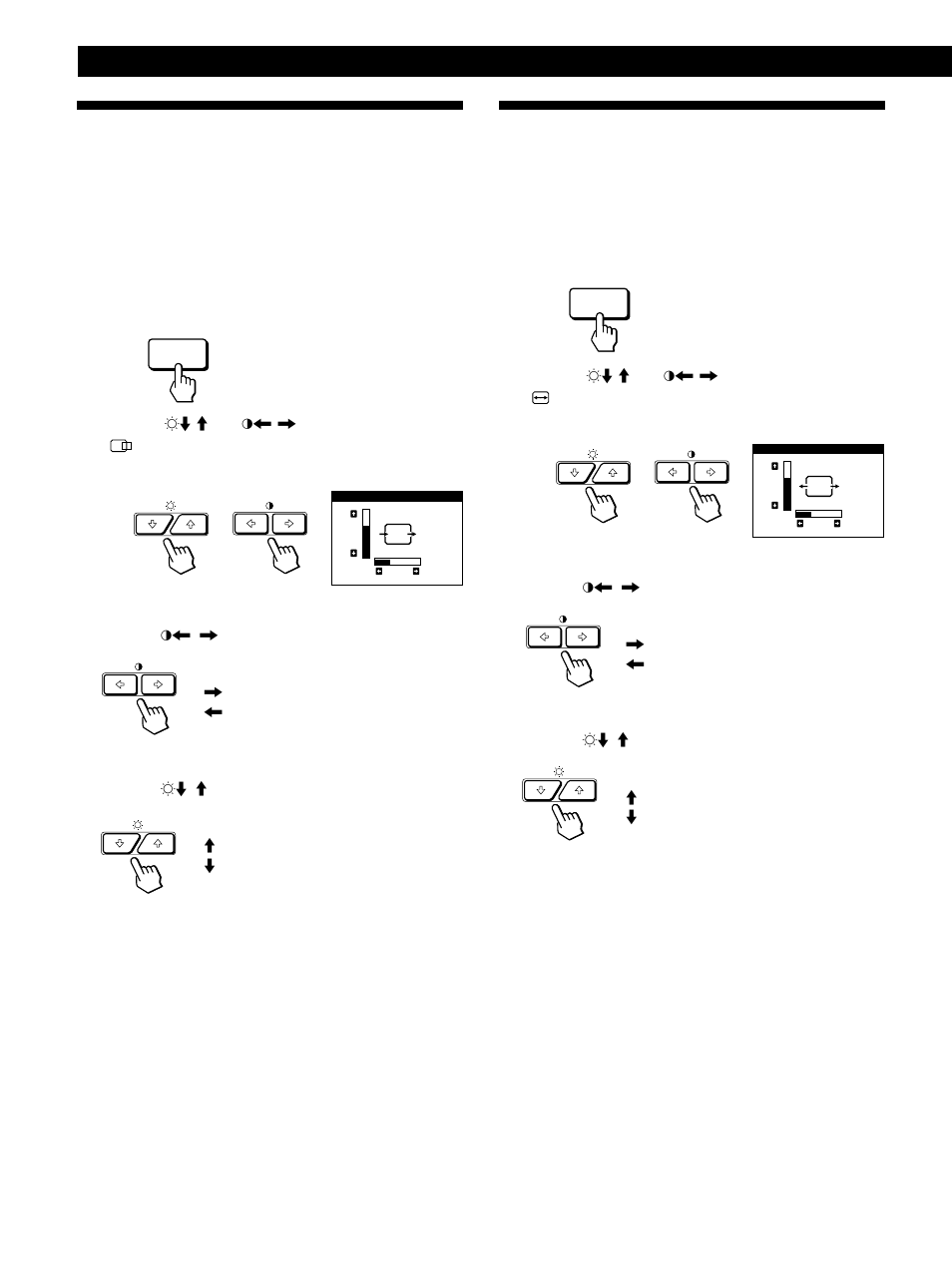 Using the center on-screen display, Using the size on-screen display, Customizing your monitor | Sony GDM-500PST9 User Manual | Page 10 / 104