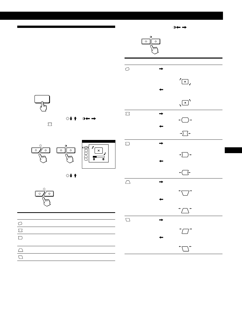 Utilisation de l’écran de menu geom (géométrie), Personnalisation de l’affichage | Sony GDM-500PST9 User Manual | Page 31 / 104