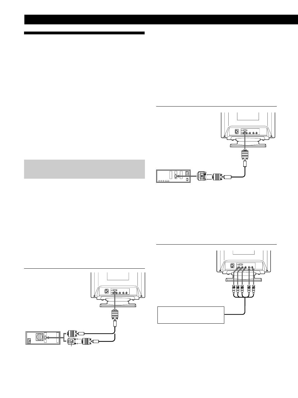 Anschließen des geräts, Vorbereitungen | Sony GDM-500PST9 User Manual | Page 46 / 104