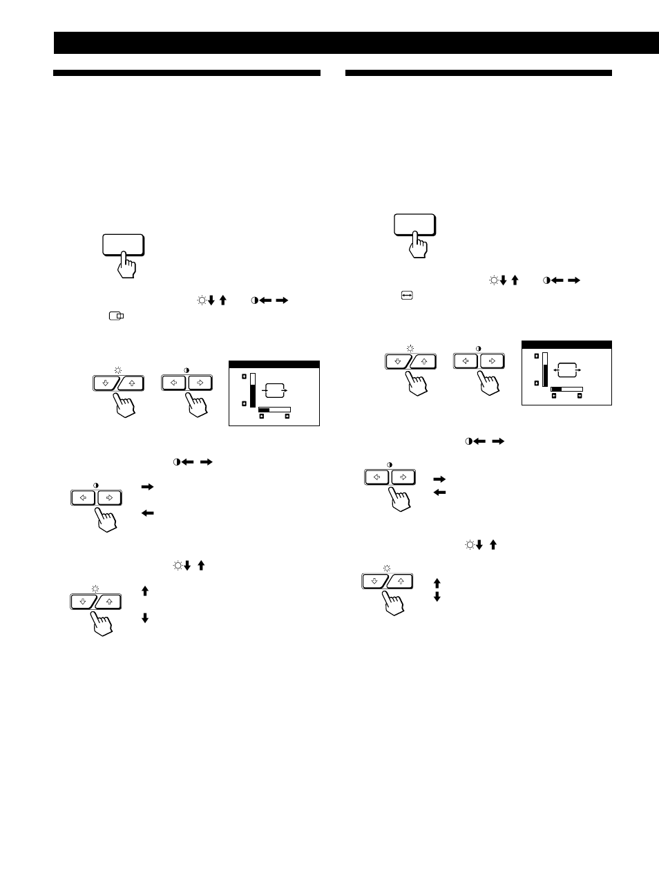 Die bildschirmanzeige grösse, Die bildschirmanzeige bildlg (bildlage), Einstellen des monitors | Sony GDM-500PST9 User Manual | Page 50 / 104