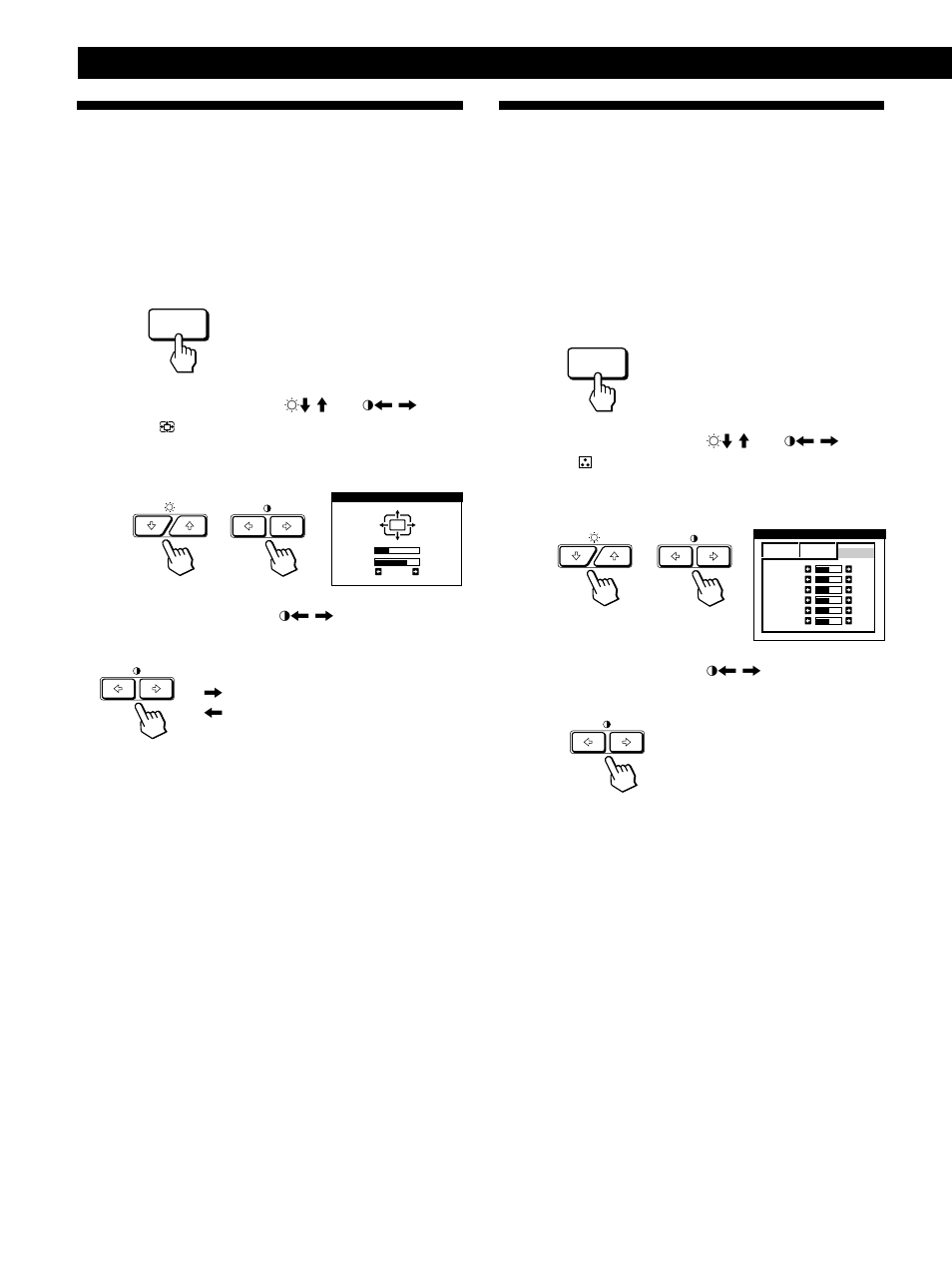 Die bildschirmanzeige farbe, Die bildschirmanzeige zoom, Einstellen des monitors | Sony GDM-500PST9 User Manual | Page 52 / 104