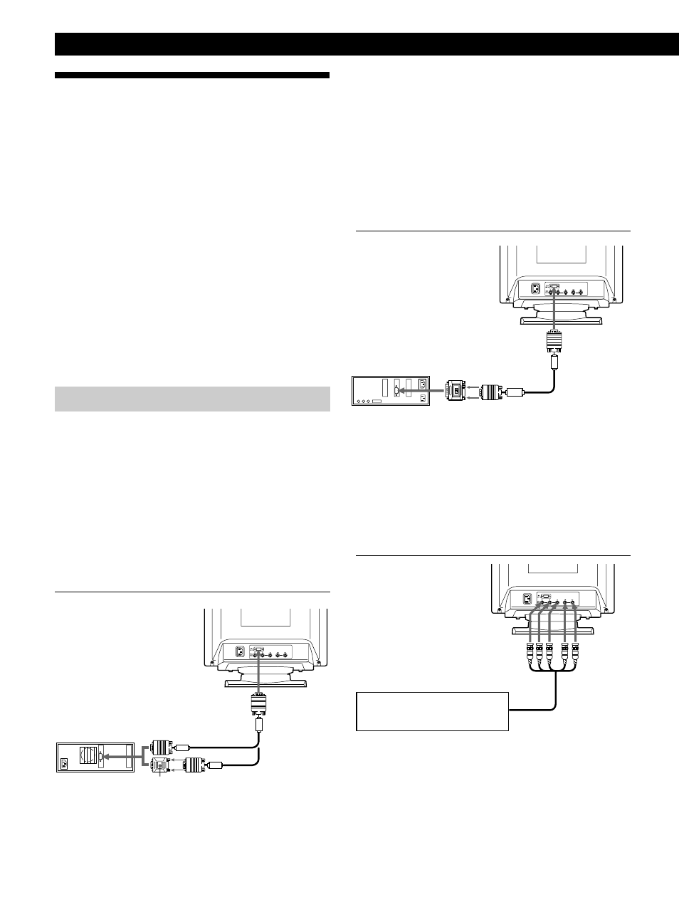 Instalación, Procedimientos iniciales, Paso 1: conecte el monitor al ordenador | Sony GDM-500PST9 User Manual | Page 66 / 104