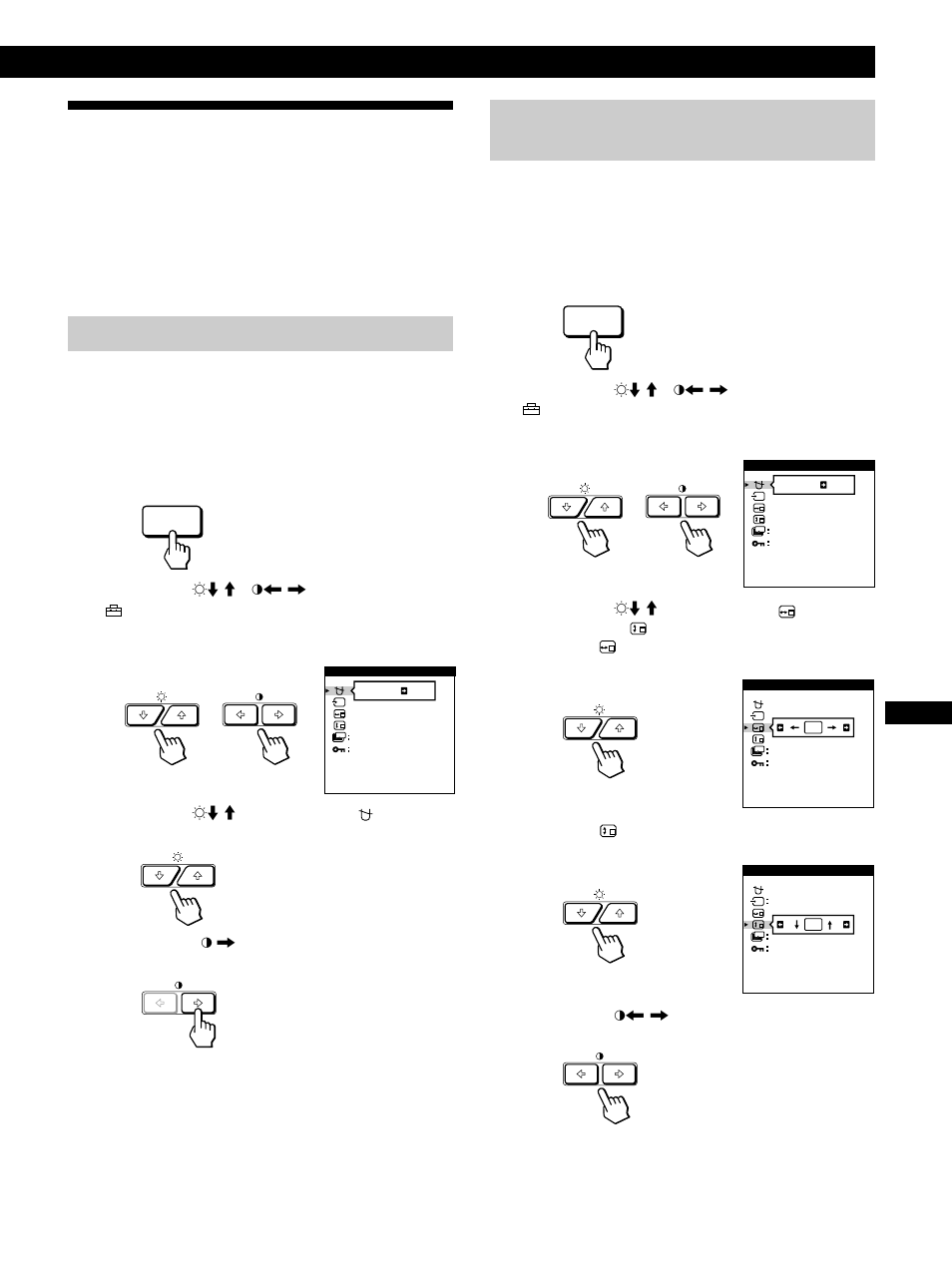 Uso dell’indicazione a schermo opzion (opzioni), Personalizzazione del monitor, Smagnetizzazione dello schermo | Sony GDM-500PST9 User Manual | Page 95 / 104