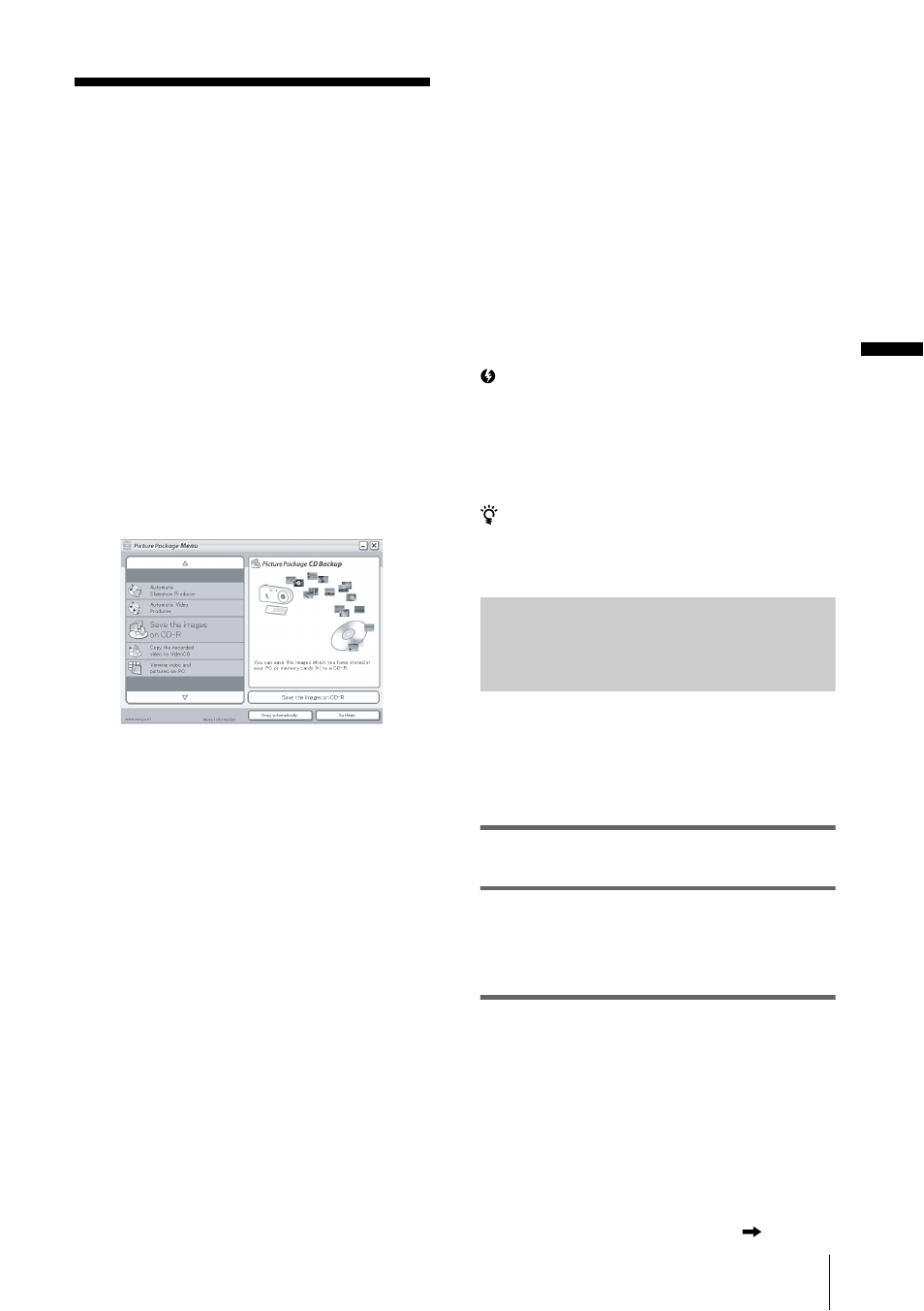 Managing pictures on a windows computer, Copying, viewing and creating pictures, Viewing video and pictures on your computer | Picture package viewer | Sony Computer Applications Guide User Manual | Page 17 / 44