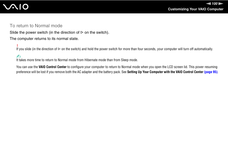 Sony VAIO VGN-P500 User Manual | Page 100 / 165