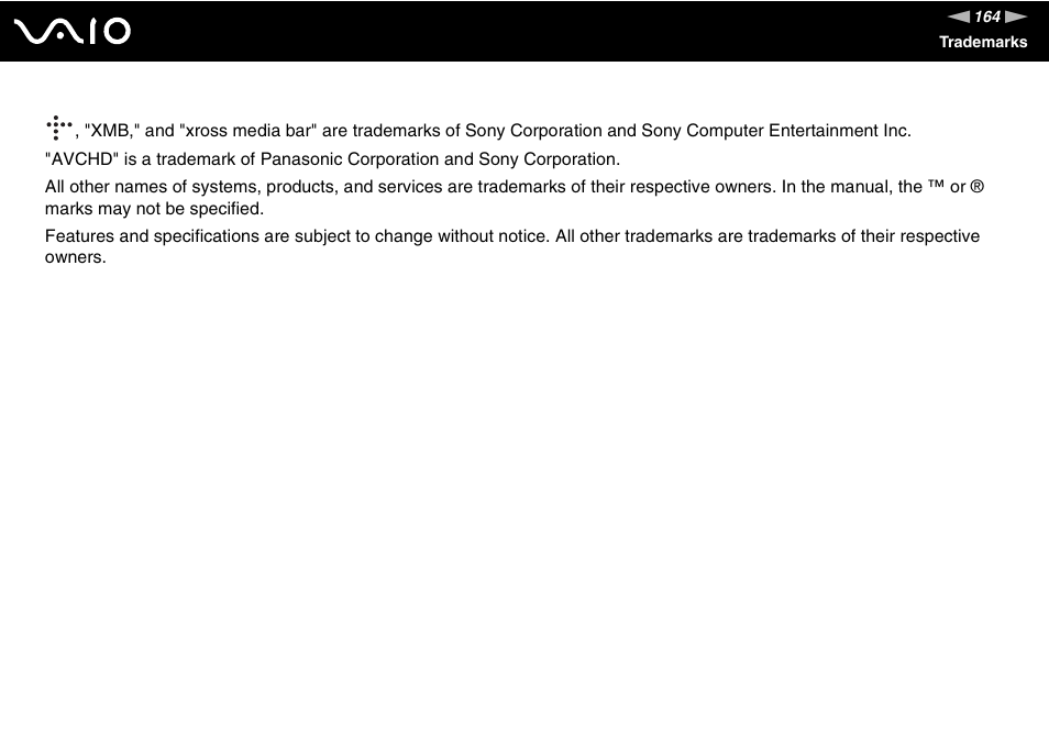 Sony VAIO VGN-P500 User Manual | Page 164 / 165