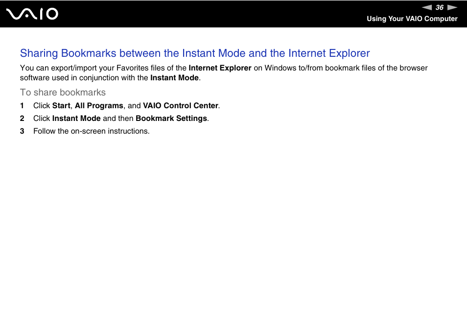 Sony VAIO VGN-P500 User Manual | Page 36 / 165