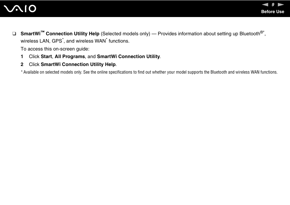 Sony VAIO VGN-P500 User Manual | Page 9 / 165