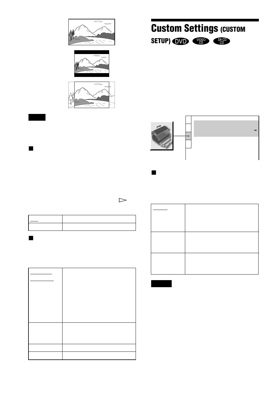 Custom settings | Sony AVD-S10 User Manual | Page 66 / 164