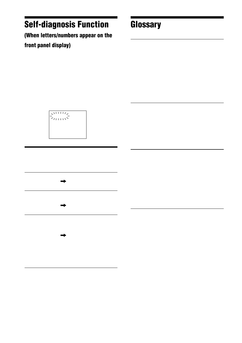 Glossary, Self-diagnosis function | Sony AVD-S10 User Manual | Page 74 / 164