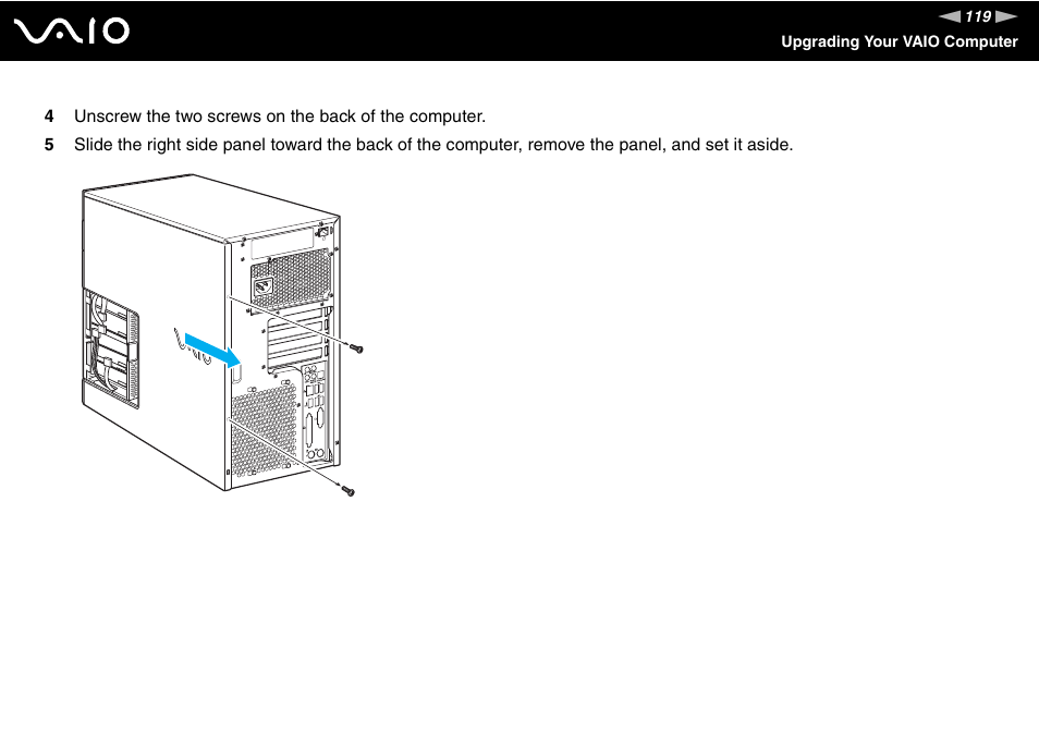 Sony VGC-RC300 User Manual | Page 119 / 177