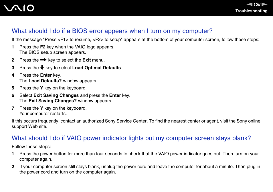 Sony VGC-RC300 User Manual | Page 138 / 177