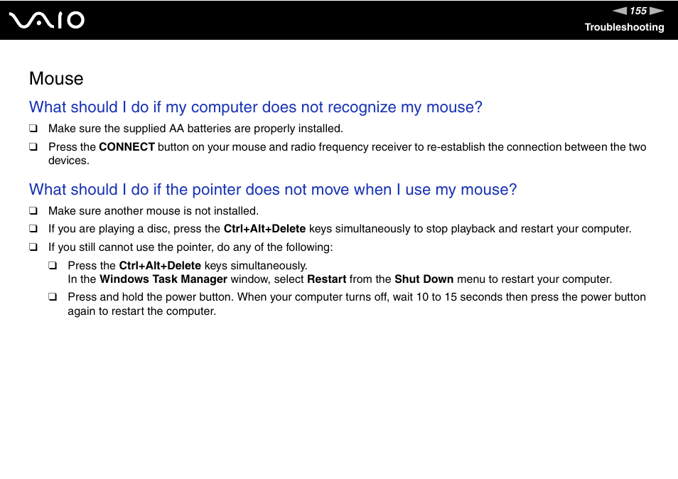 Mouse | Sony VGC-RC300 User Manual | Page 155 / 177