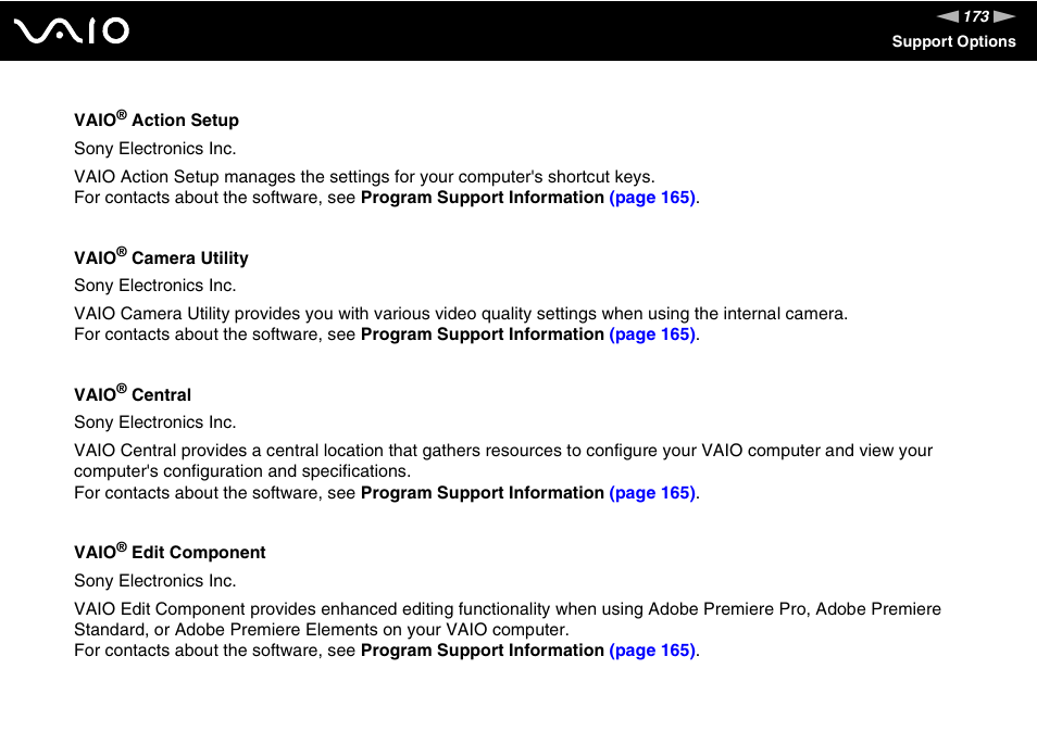 Sony VGC-RC300 User Manual | Page 173 / 177