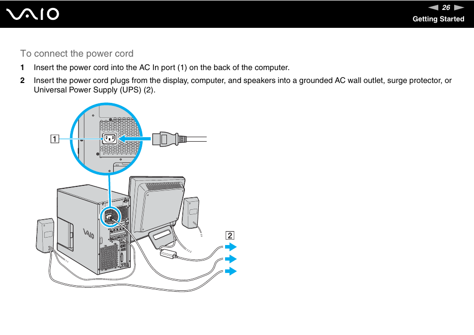 Sony VGC-RC300 User Manual | Page 26 / 177