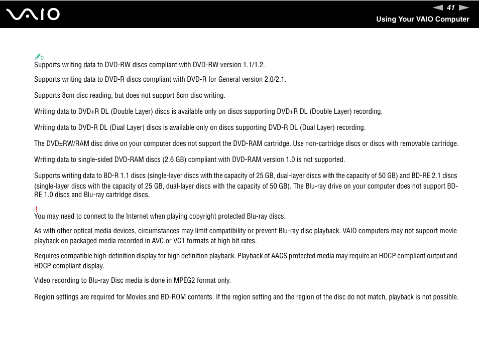 Sony VGC-RC300 User Manual | Page 41 / 177