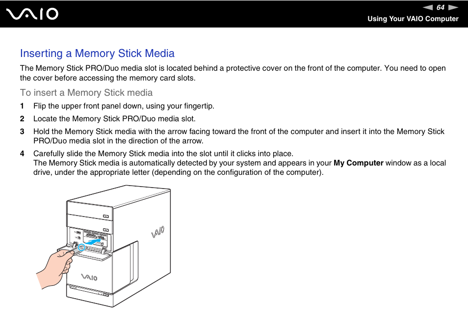 Sony VGC-RC300 User Manual | Page 64 / 177
