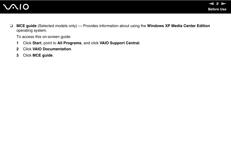 Sony VGC-RC300 User Manual | Page 8 / 177
