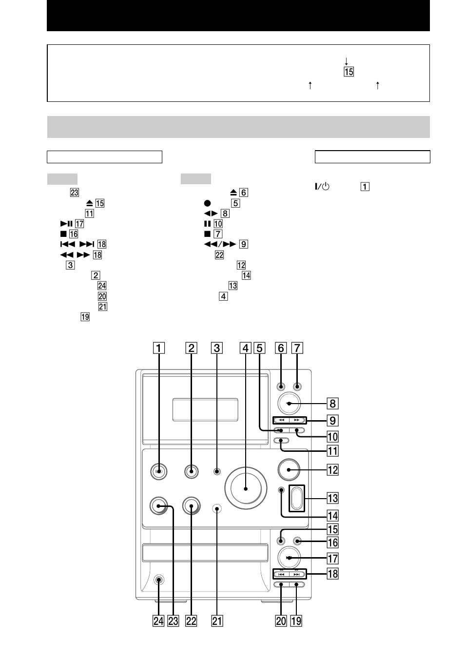 Main unit | Sony CMT-CP101 User Manual | Page 4 / 24