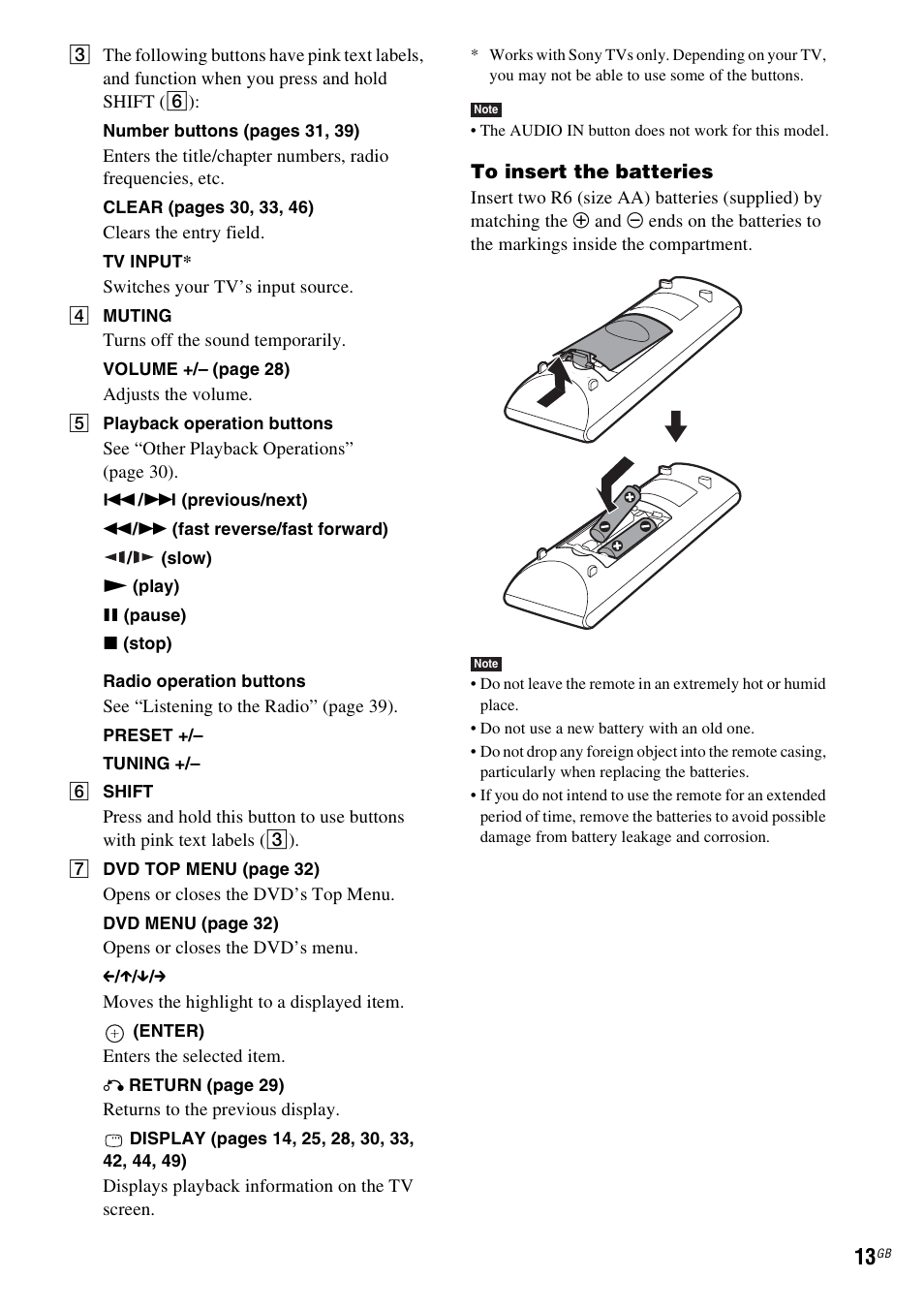 Sony DAV-DZ740 User Manual | Page 13 / 72