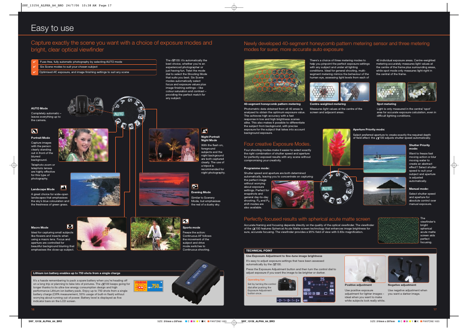 Easy to use | Sony Alpha 100 User Manual | Page 9 / 12