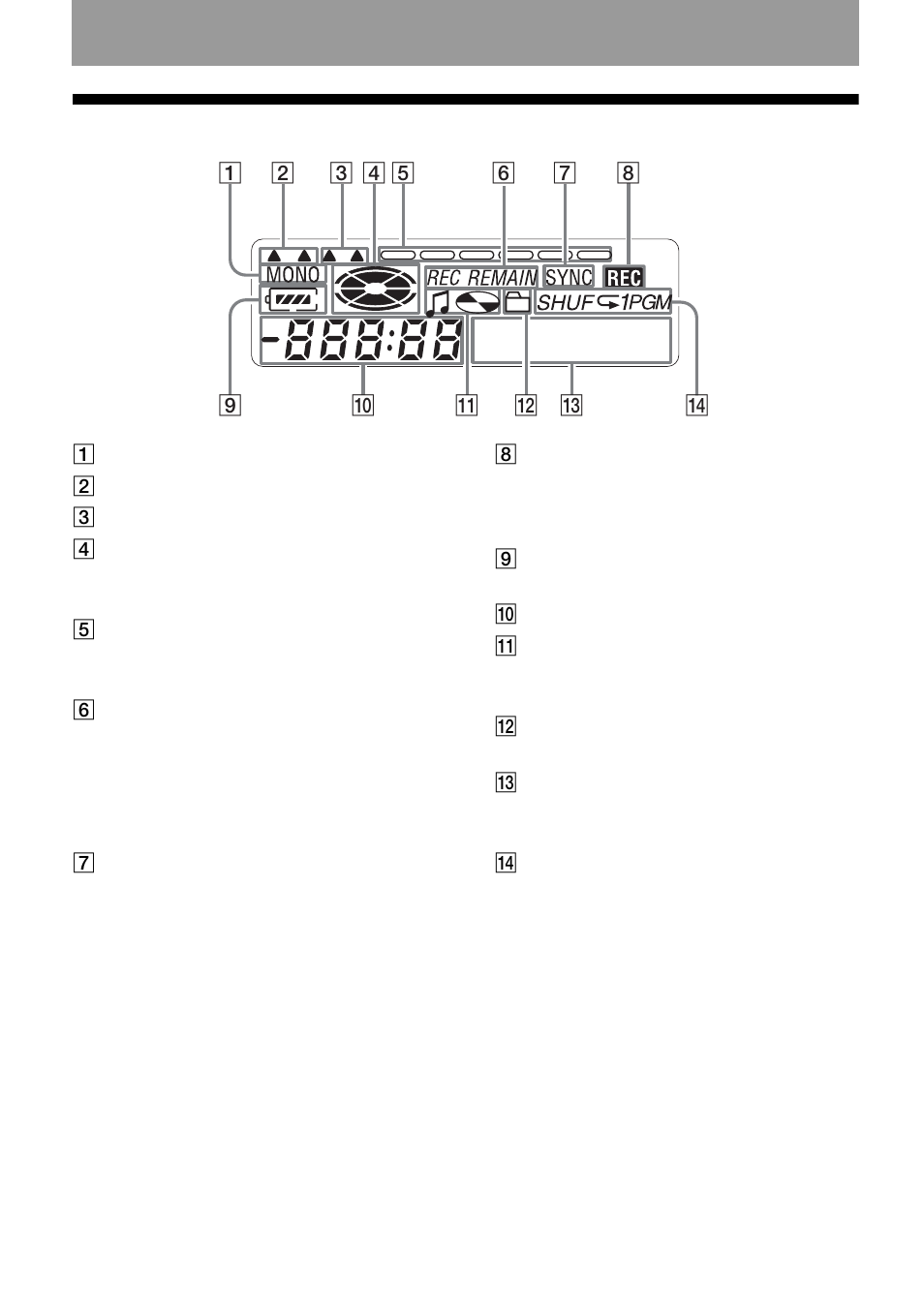 10 the display window of the recorder, Digital sound preset, L p 2 . 4 | Sony MZ-R410 User Manual | Page 10 / 64
