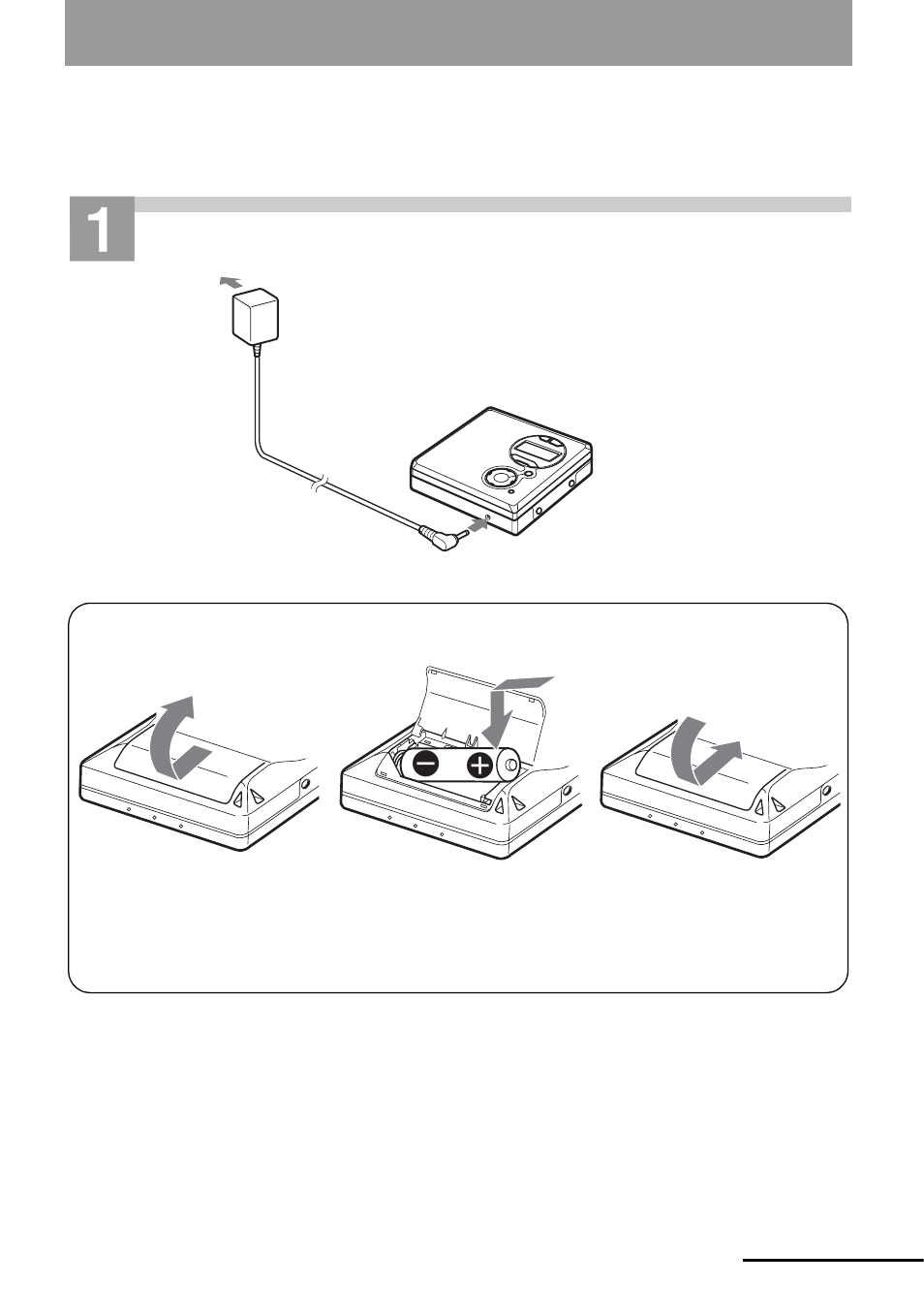 Getting started, Connecting to a power source | Sony MZ-R410 User Manual | Page 11 / 64