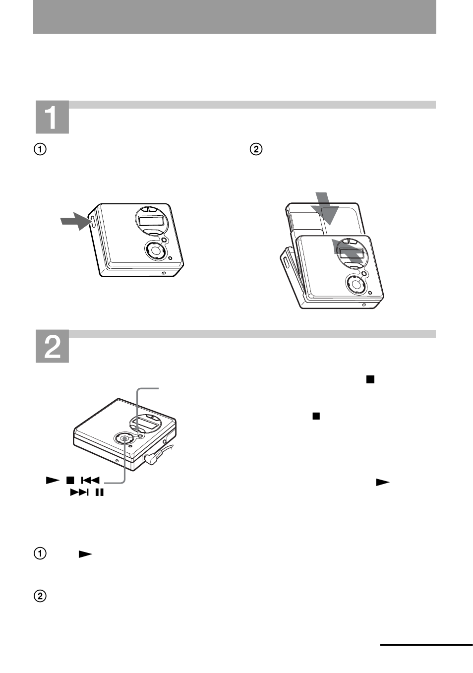 Playing an md right away, Insert an md, Play an md | Sony MZ-R410 User Manual | Page 17 / 64