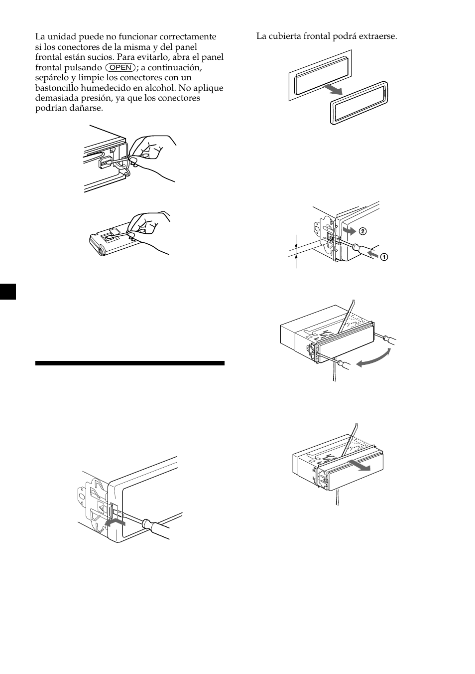 Desmontaje de la unidad | Sony CDX-4000R User Manual | Page 46 / 100