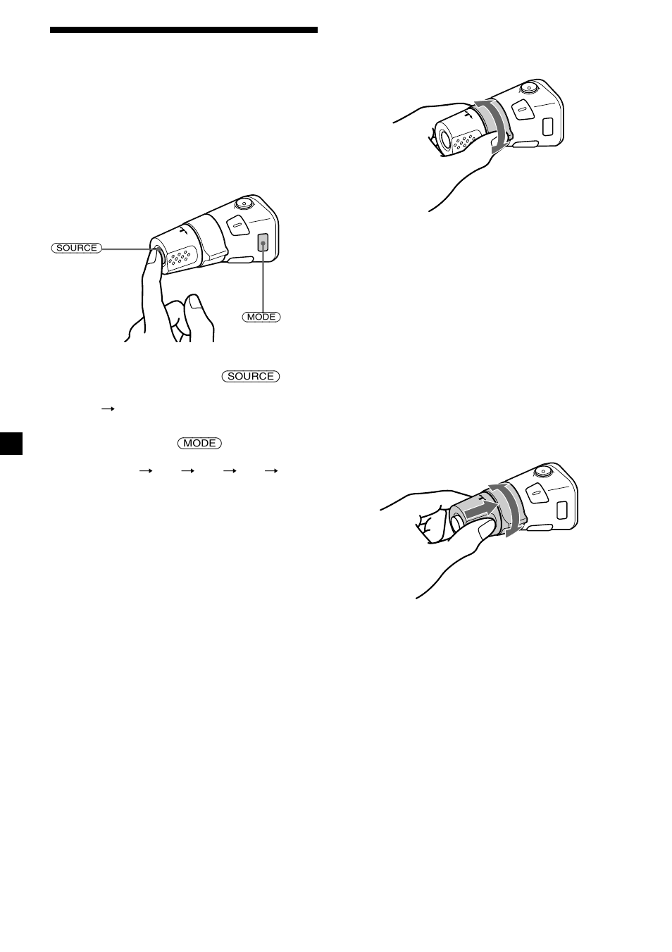 Använda vridkontrollen (medföljer ej) | Sony CDX-4000R User Manual | Page 66 / 100