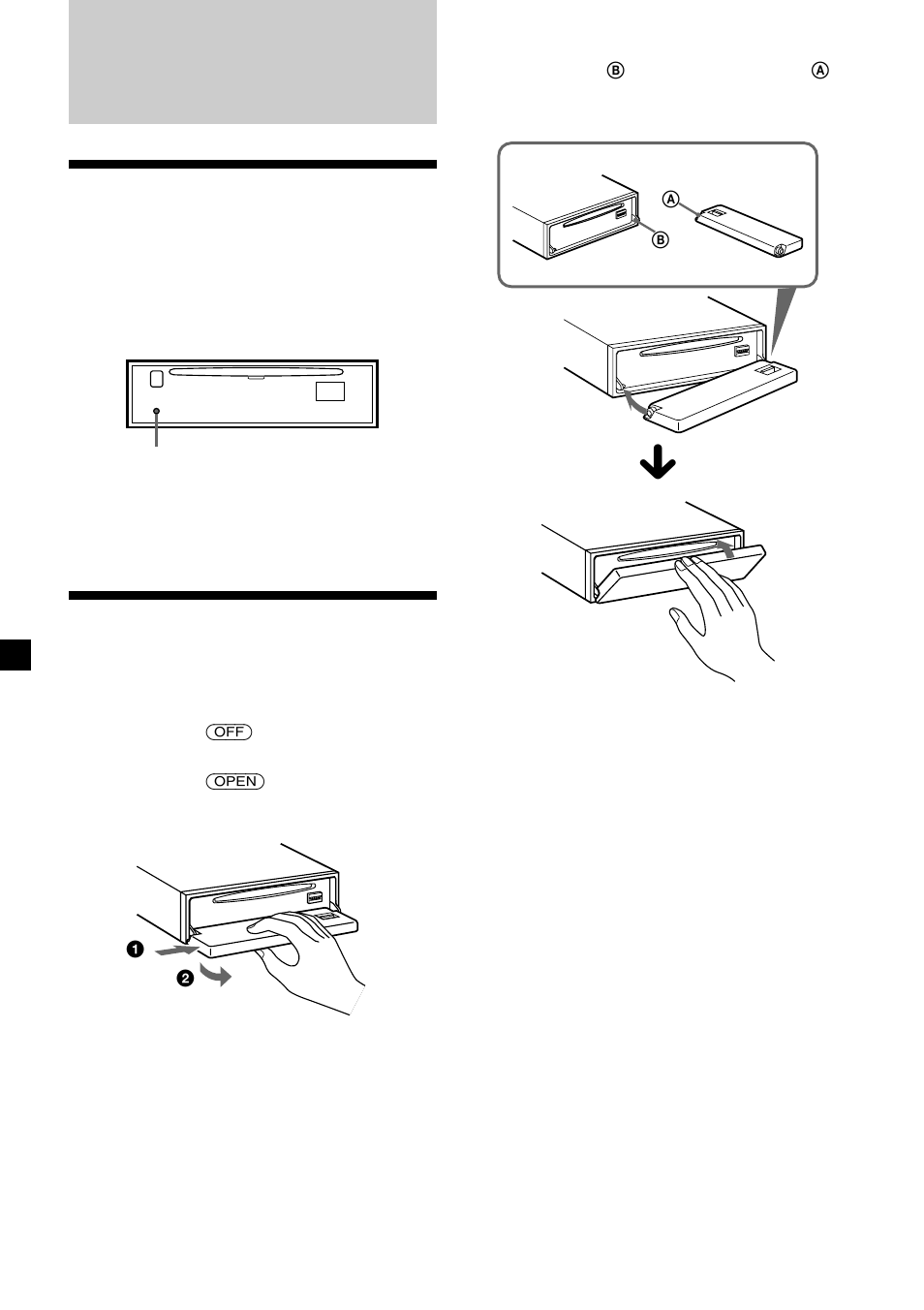 Como começar, Reinicializar o aparelho, Retirar o painel frontal | Sony CDX-4000R User Manual | Page 78 / 100