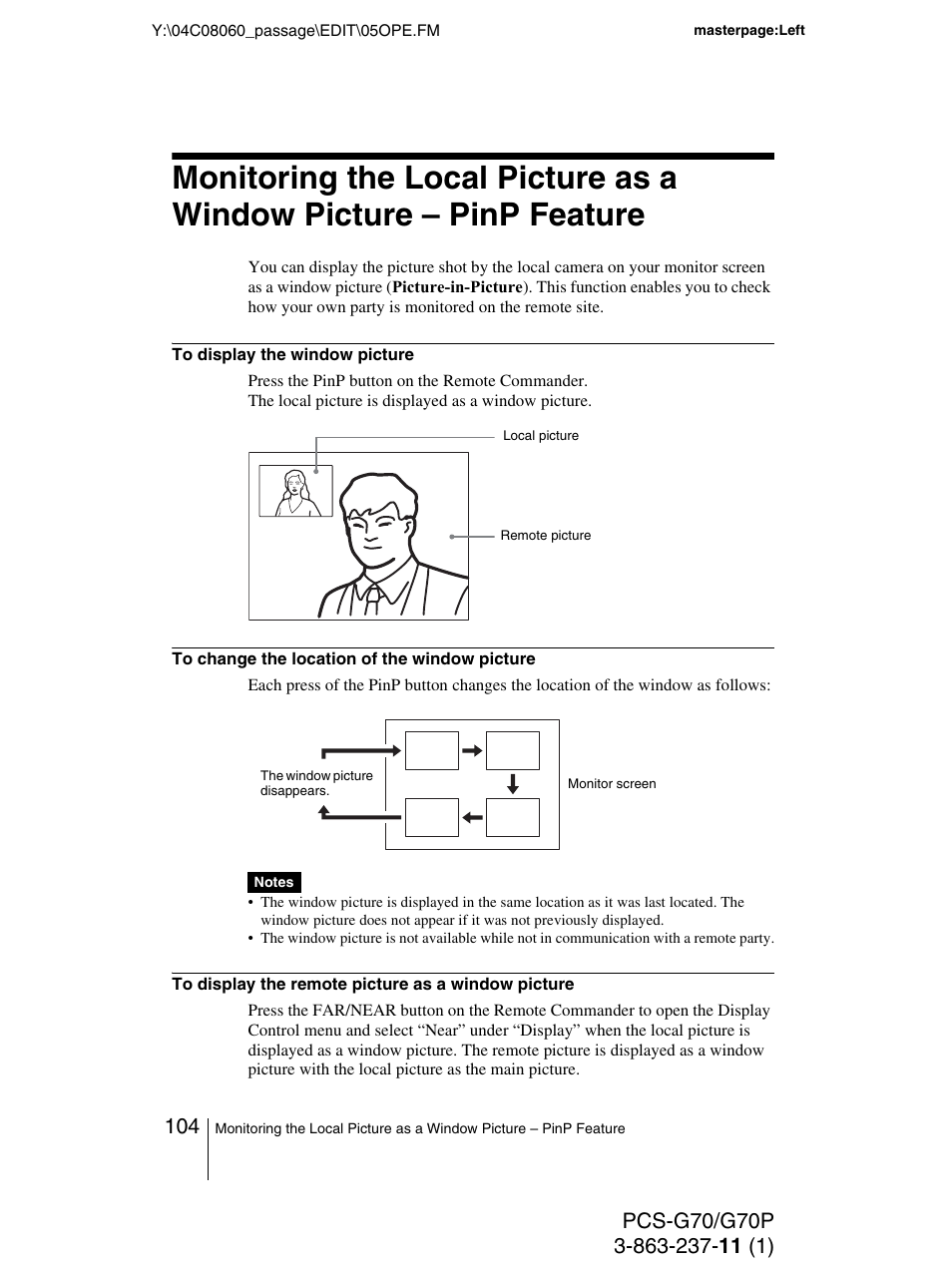 To 104 to adjust | Sony PCS-G70P User Manual | Page 104 / 236