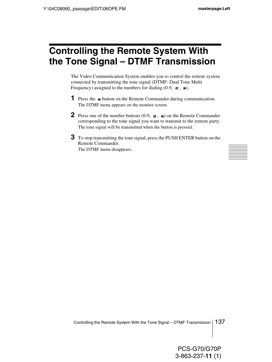 Sony PCS-G70P User Manual | Page 137 / 236