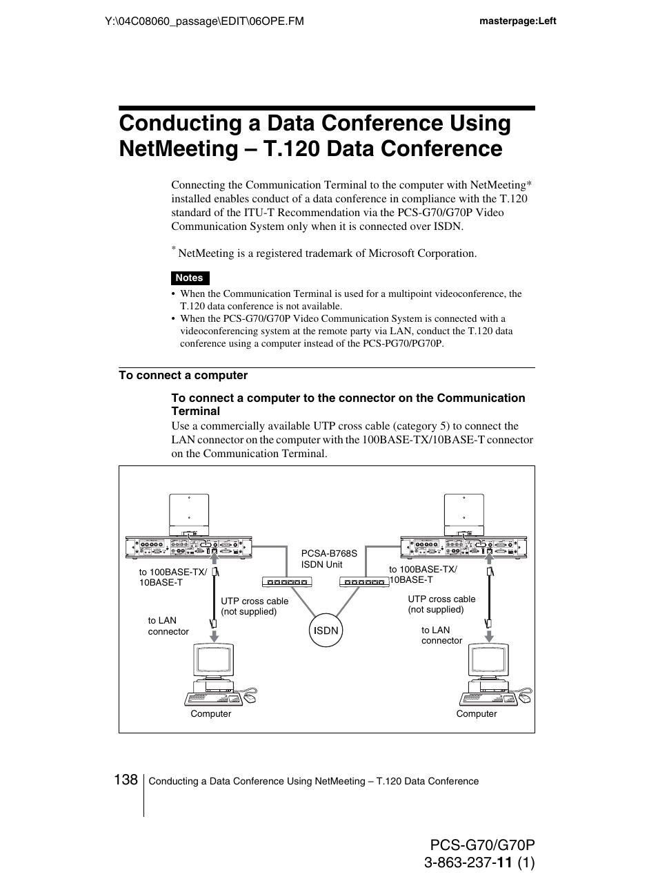 Sony PCS-G70P User Manual | Page 138 / 236
