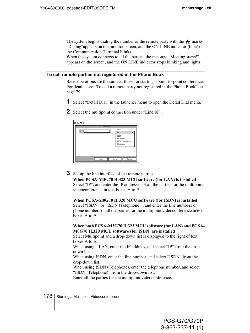 Sony PCS-G70P User Manual | Page 178 / 236