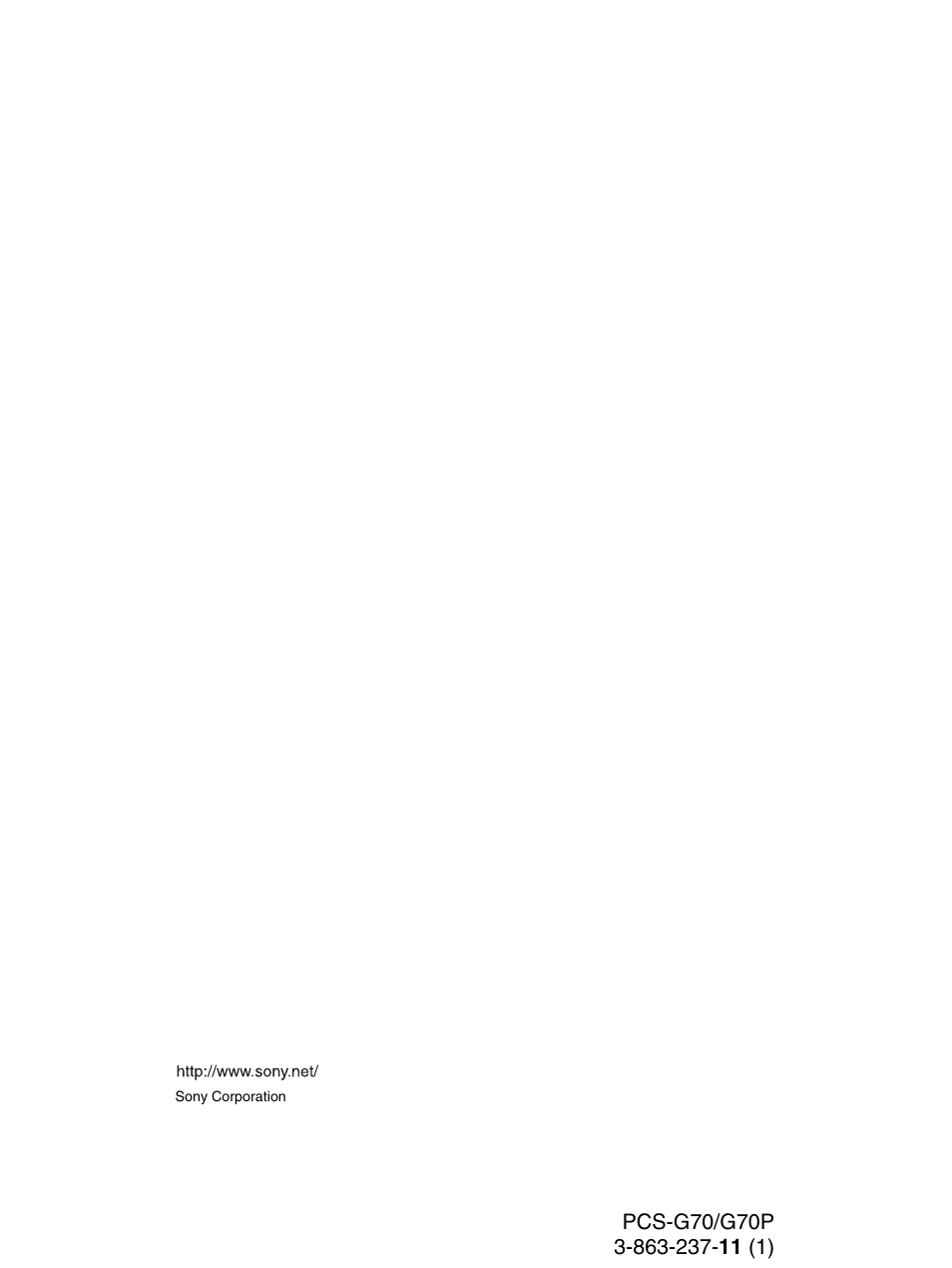 Sony PCS-G70P User Manual | Page 236 / 236