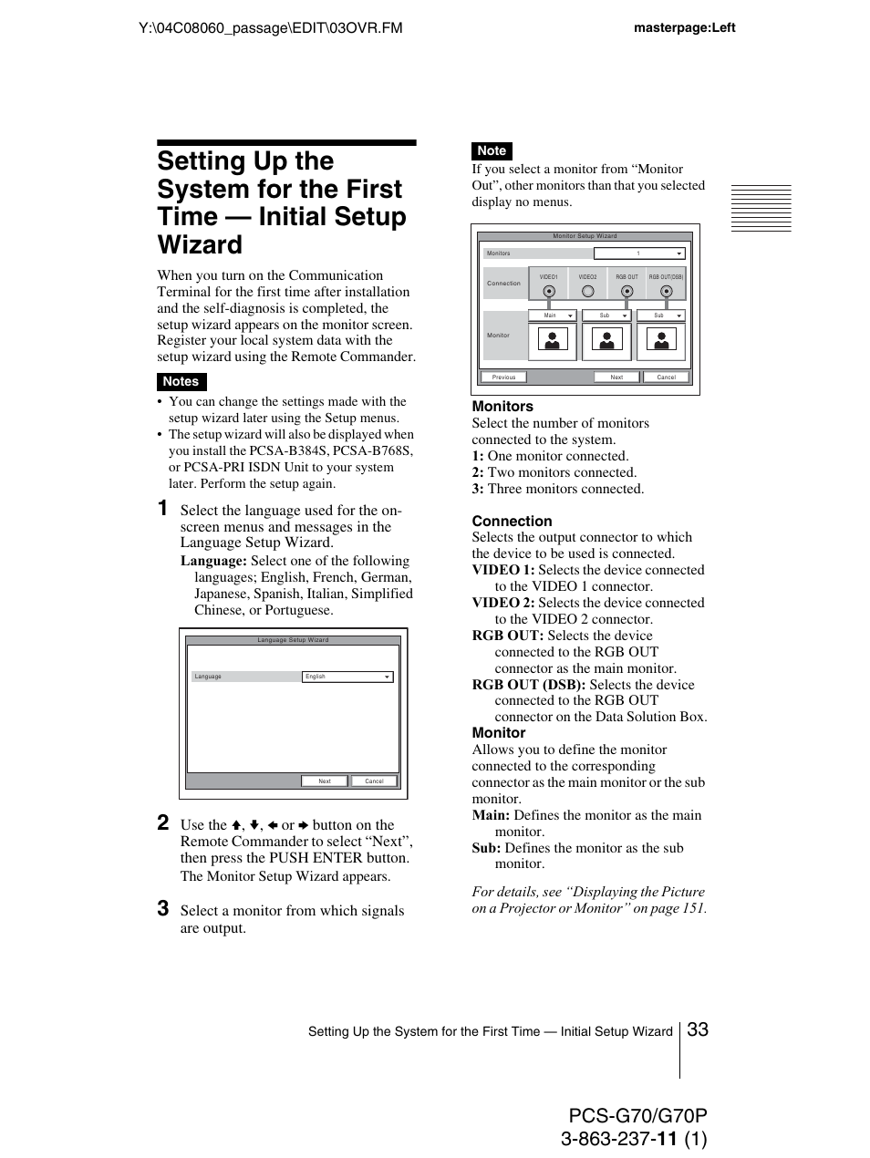 Sony PCS-G70P User Manual | Page 33 / 236