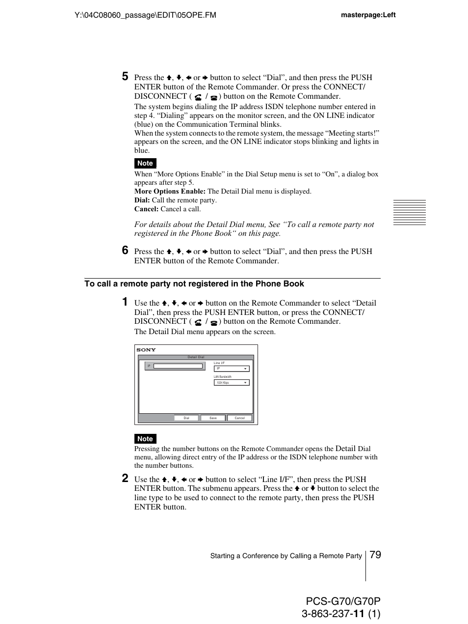 Sony PCS-G70P User Manual | Page 79 / 236