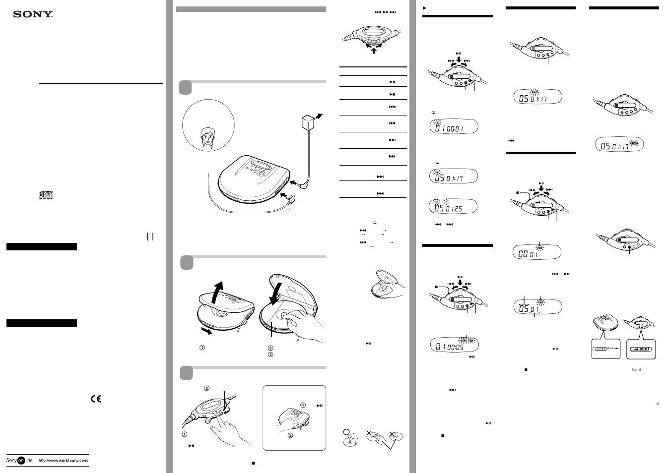 Sony D-E525 User Manual | 2 pages