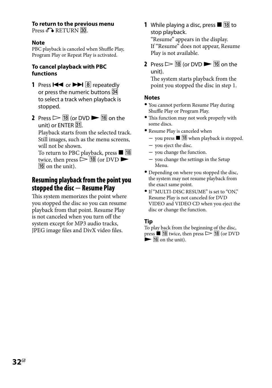 Sony CMT-DH30 User Manual | Page 32 / 112