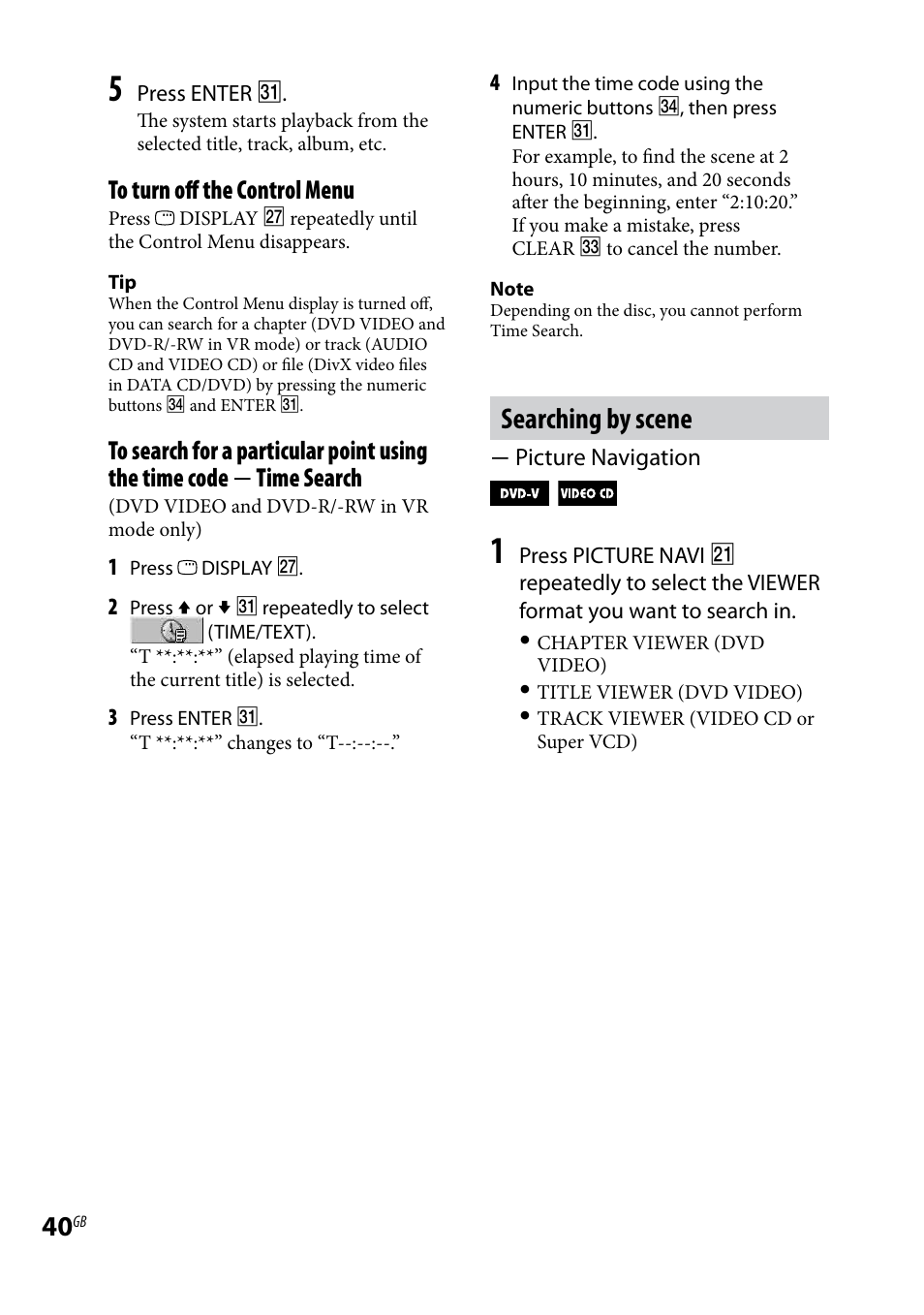 Searching by scene | Sony CMT-DH30 User Manual | Page 40 / 112