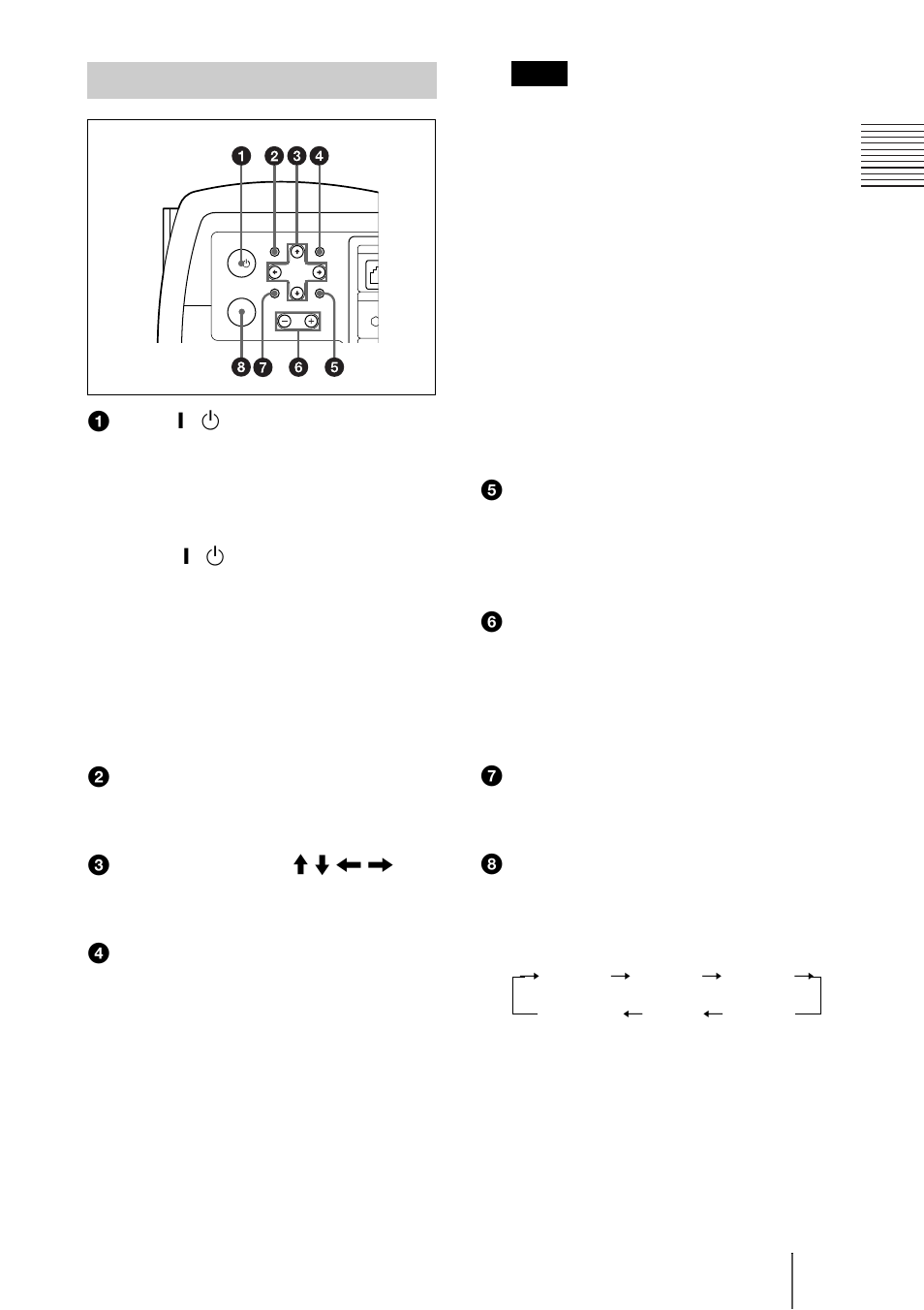 Panel de control | Sony PX35 User Manual | Page 119 / 165