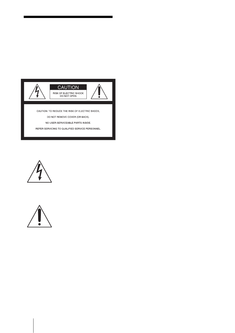 Warning | Sony PX35 User Manual | Page 2 / 165