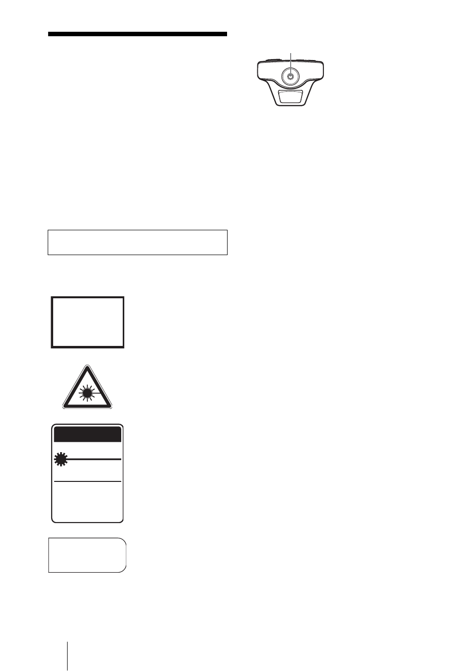 Avertissement, Caution | Sony PX35 User Manual | Page 55 / 165