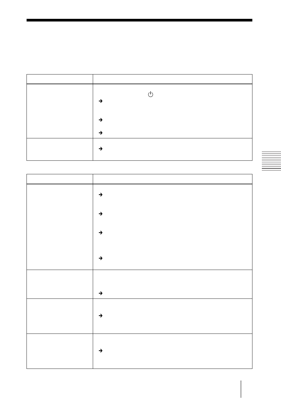 Dépannage | Sony PX35 User Manual | Page 96 / 165