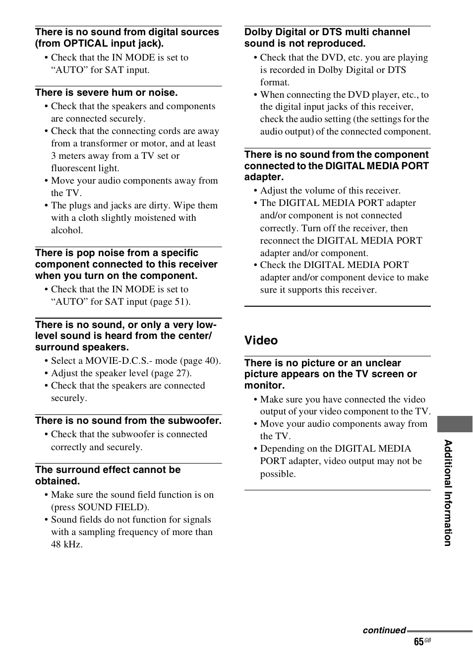 Sony 4-130-031-11(3) User Manual | Page 65 / 72
