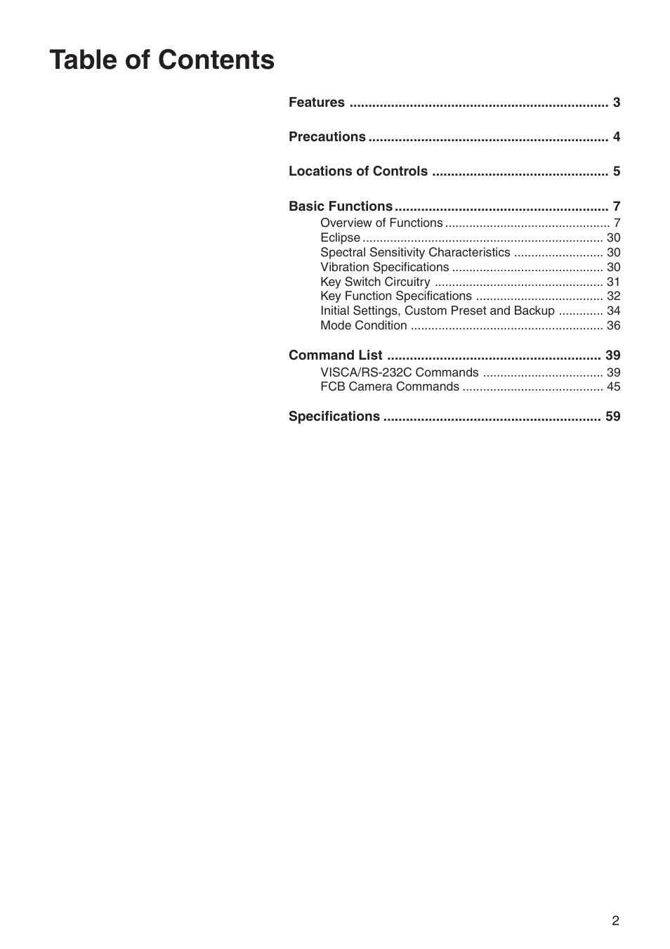 Sony EX480CP User Manual | Page 2 / 65