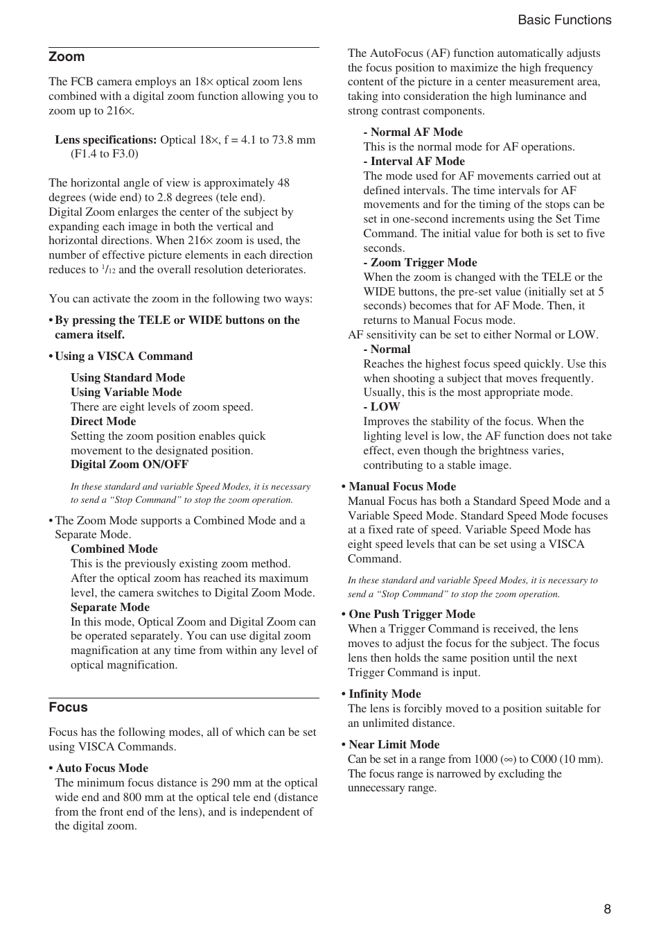 Sony EX480CP User Manual | Page 8 / 65