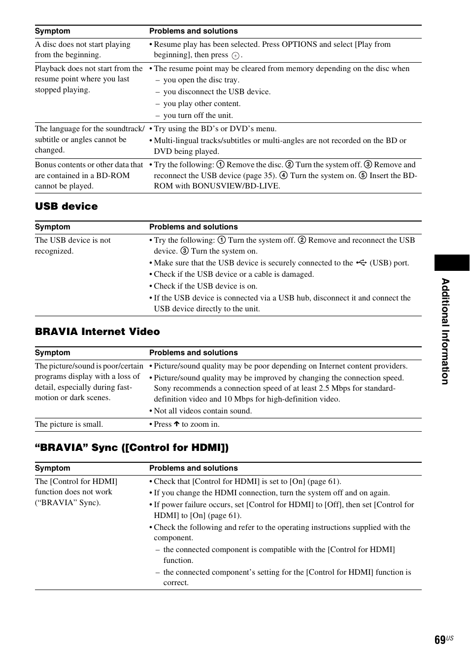 Sony BDVE580 User Manual | Page 69 / 80