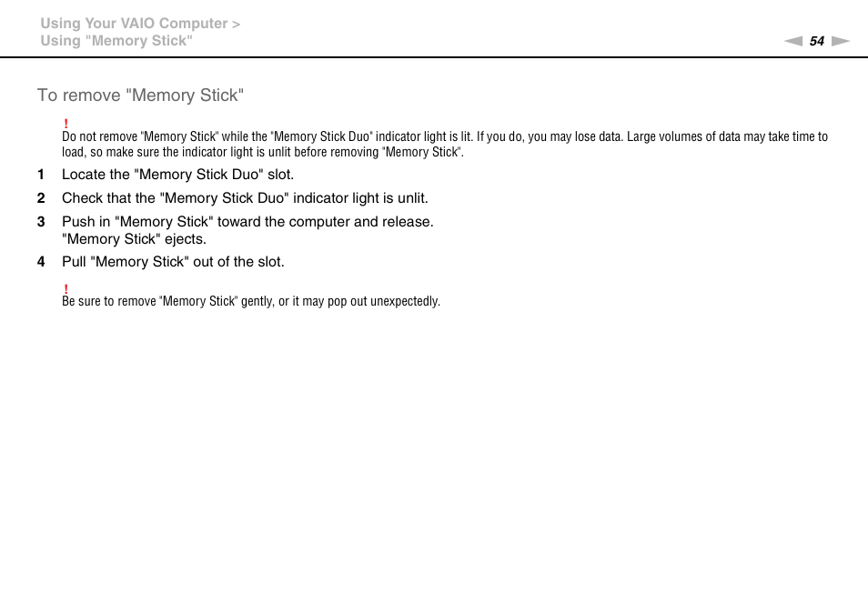 Sony VAIO VPCF2 User Manual | Page 54 / 174